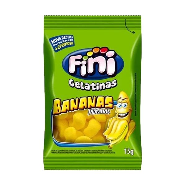 Bala de Gelatina FINI Banana Pacote 15g