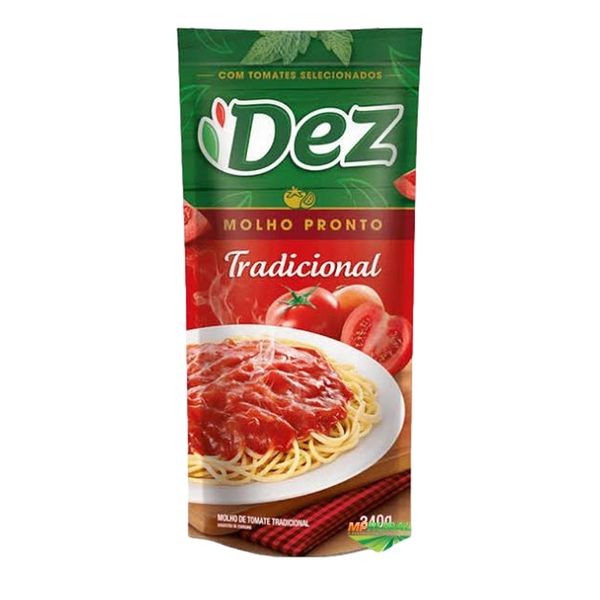 Molho Refogado Tradicional DEZ Sachê 340g