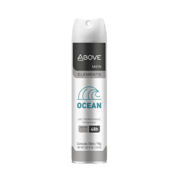 Desodorante ABOVE Masculino Elements Ocean Aerosol Frasco 150ml