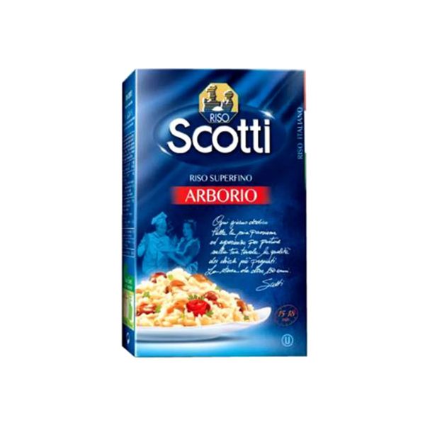 Arroz Arbório italiano SCOTTI Riso Superfino caixa 500g patiogourmet