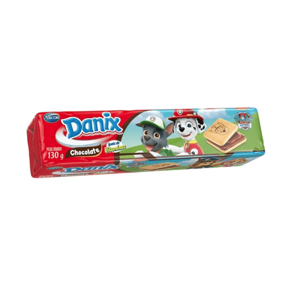 Biscoito Chocolate ARCOR Patrulha Canina Danix Pacote 130g