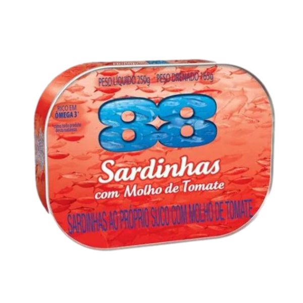 Sardinha Com Molho De Tomate 88 Lata 250g