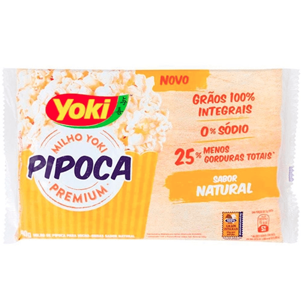 Pipoca Micro YOKI Popcorn Natural 90g