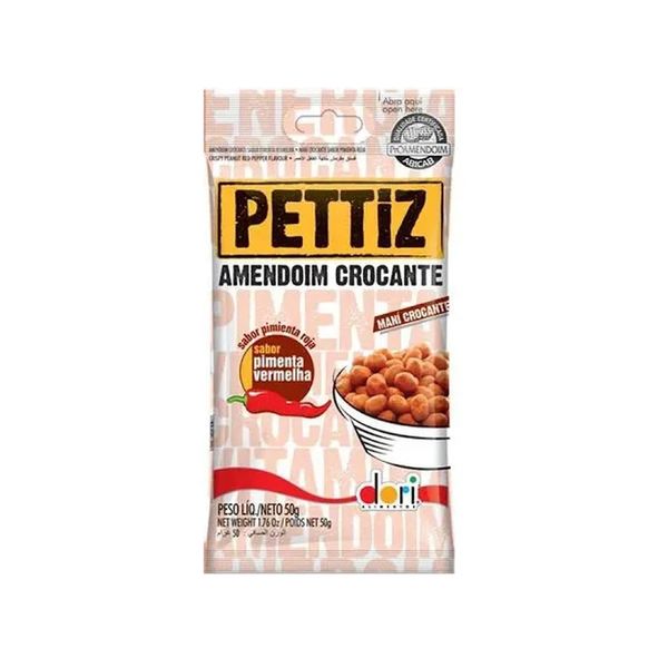 Amendoim Crocante PETTIZ Pimenta Vermelha Pacote 50g