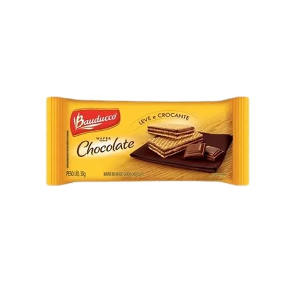 Biscoito Wafer BAUDUCCO Sabor Chocolate Pacote 30g