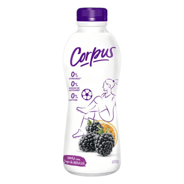 Iogurte CORPUS Amora e Maracujá Zero Lactose Frasco 170g