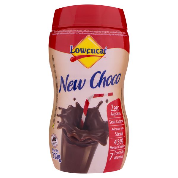 Achocolatado em Pó LOWÇUCAR Zero Lactose Zero Açúcar New Choco Pote 210g