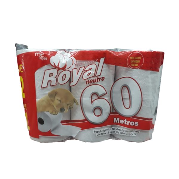 Papel Higiênico ROYAL Neutro Leve12 Pague11un