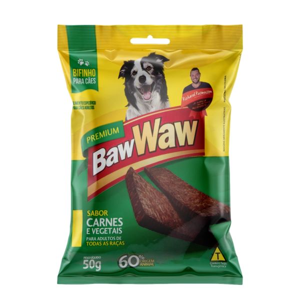 Bifinho Para Cães Adultos Carne e Vegetais BAW WAW Sachê 50g