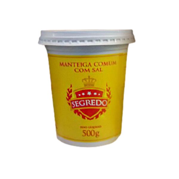 Manteiga SECREDO Comum C/Sal Pote 500g
