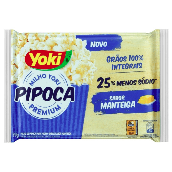 Pipoca Micro YOKI Sabor Manteiga 90g