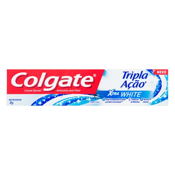 Creme Dental Xtra White COLGATE Tripla Ação Caixa 70g