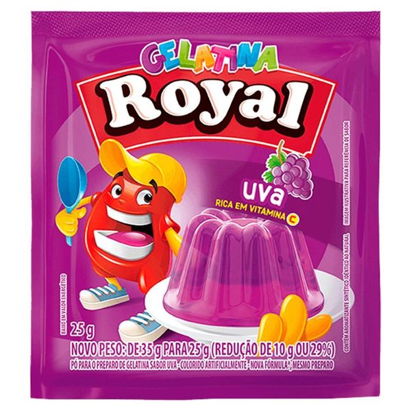 Gelatina ROYAL Sabor Uva Caixa 25g Gelatina ROYAL Sabor Uva Caixa 25g