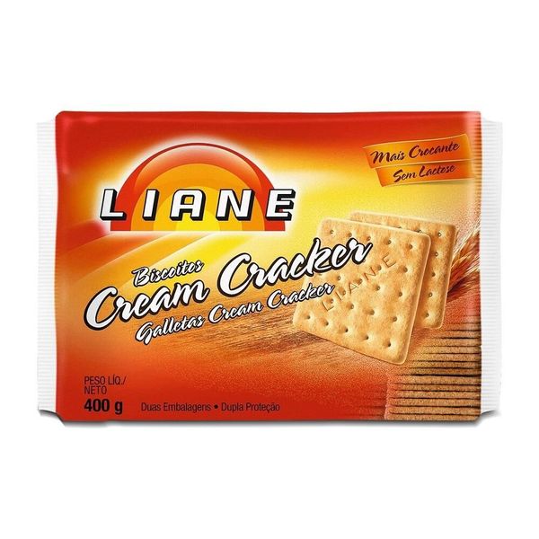 Biscoito Cream Cracker Amanteigado LIANE Pacote 400g