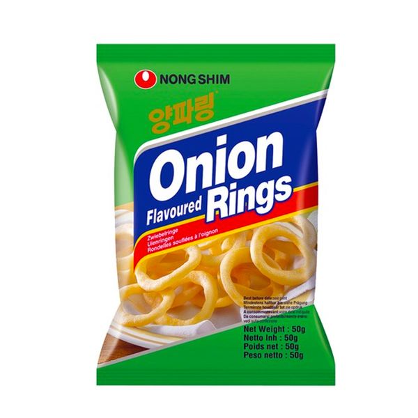 Salgadinho Snack NONGSHIM Onion Rings Anéis com Cebola Pacote 50g