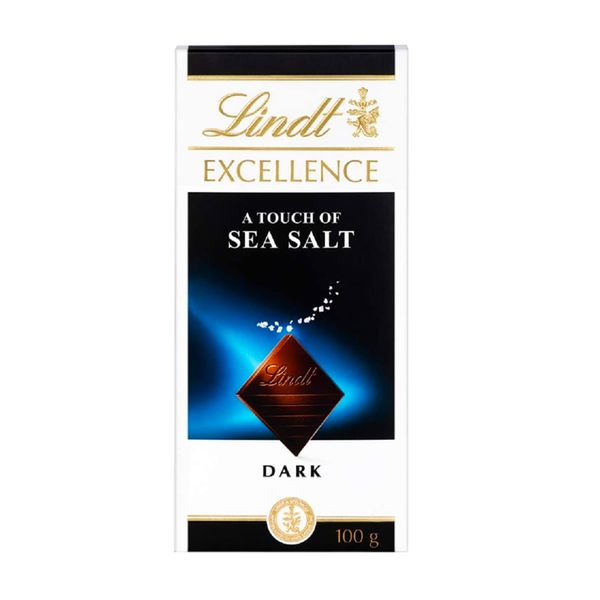 Chocolate Amargo LINDT Com Flor de Sal Caixa 100g