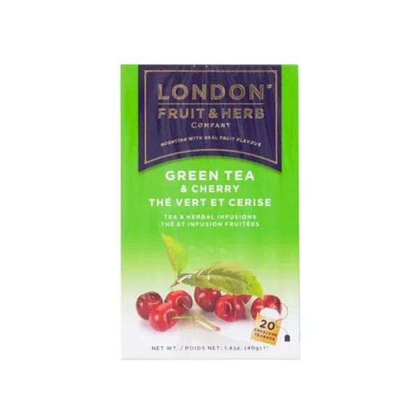 Chá de Cereja com Chá Verde LONDON Fruit e Herb Caixa 40g