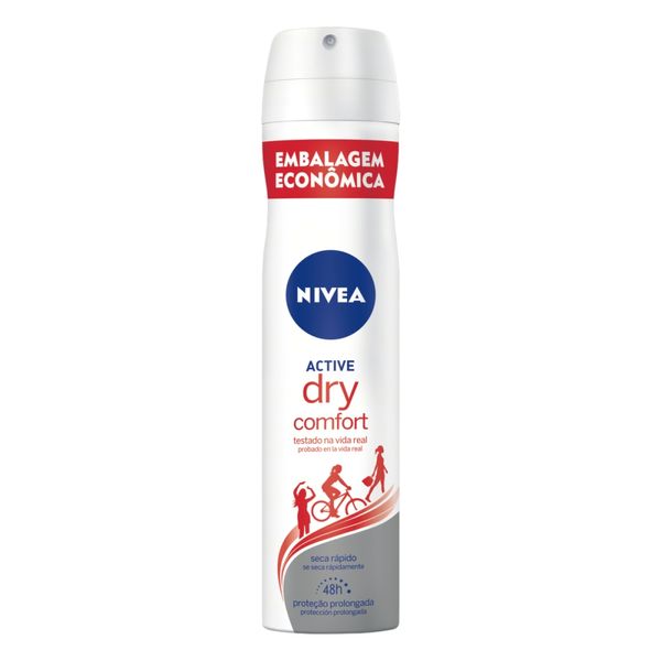Desodorante Antitranspirante NIVEA Aerosol Dry Confort Embalagem Econômia Frasco 200ml