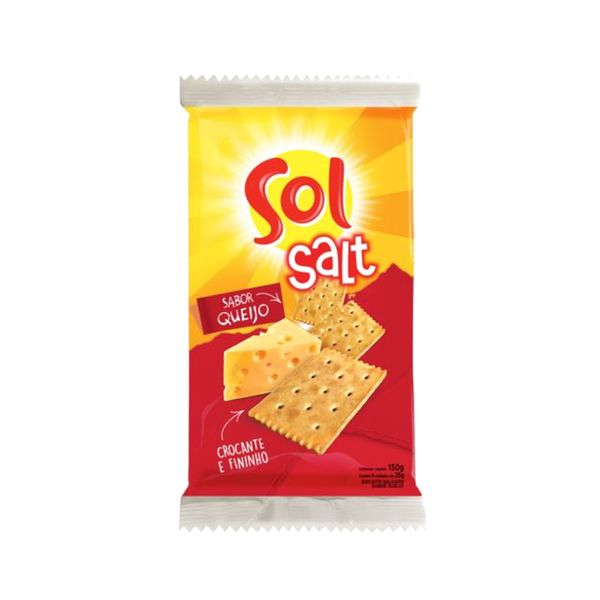 Biscoito Salgado SOL Salt Queijo Pacote 150g