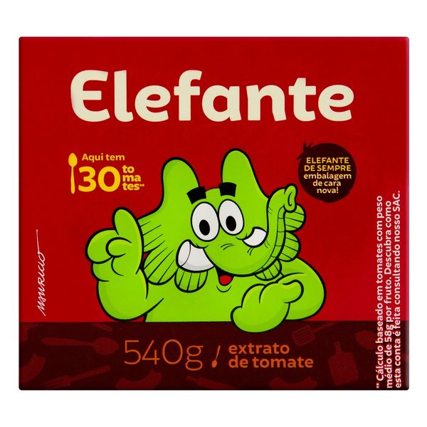 Extrato de Tomate ELEFANTE Caixa 540g Extrato de Tomate ELEFANTE Caixa 540g