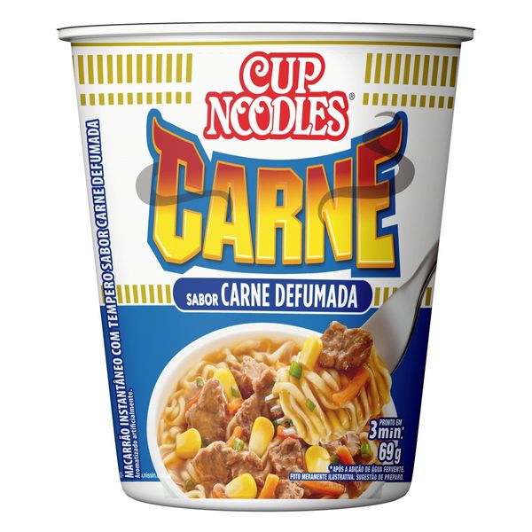Macarrão Instantâneo Carne Defumada NISSIN Cup Noodles Copo 69g