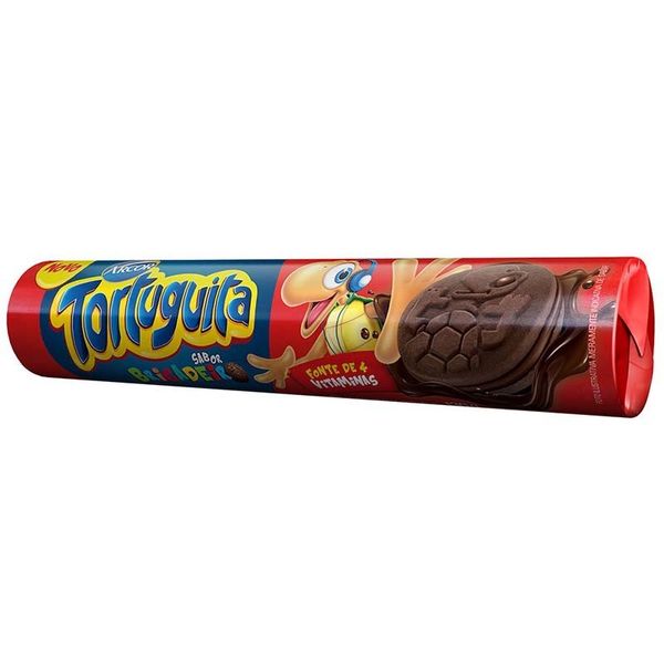 Biscoito Tortuguita Recheado Brigadeiro ARCOR Pacote 130g