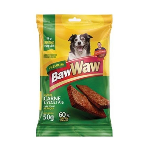 Alimento Baw Waw Bifinho P/ Cães Care Menta Pacote 50g