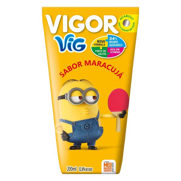 Bebida Adoçada VIGOR Vig Maracujá Meu Malvado Favorito Caixa 200ml Bebida Adoçada VIGOR Vig Maracujá Meu Malvado Favorito Caixa 200ml