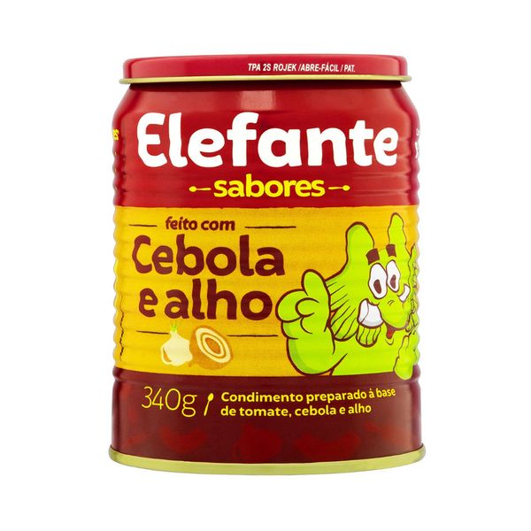 Extrato de Tomate Cebola e Alho ELEFANTE Lata 340g