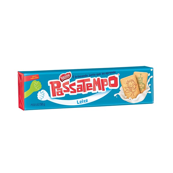 Biscoito Recheado ao Leite PASSATEMPO Nestlé Pacote 150g