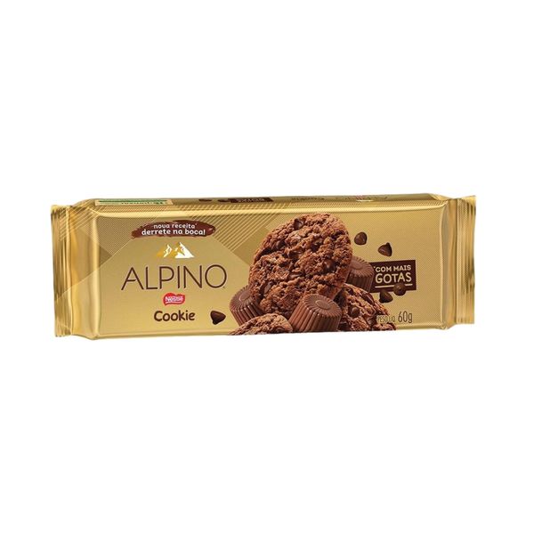 Cookie Gotas Chocolate Alpino NESTLÉ Pacote 60g