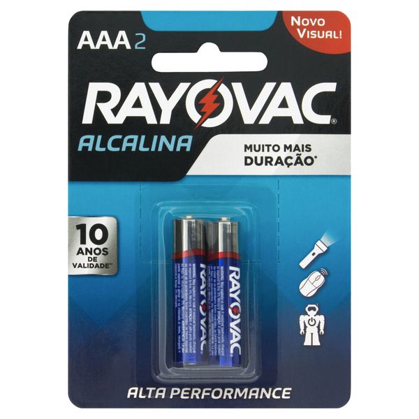 Pilha Alcalina AAA Rayovac 2 Unidades 1,5V Pilha Alcalina AAA Rayovac 2 Unidades 1,5V