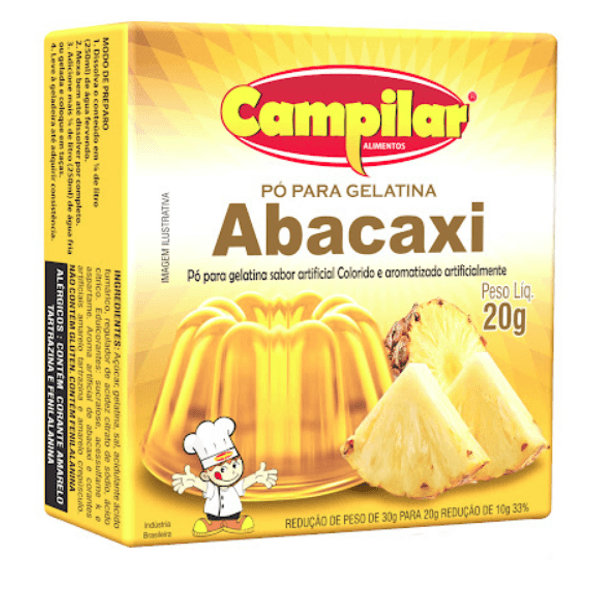 Gelatina CAMPILAR Abacaxi Caixa 20g