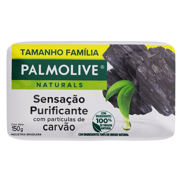 Sabonete PALMOLIVE Naturals Sensação Purificante Carvão Tamanho Família Barra 150g