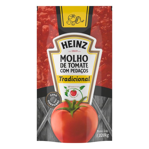 Molho de Tomate Tradicional HEINZ Sachê 1,02kg