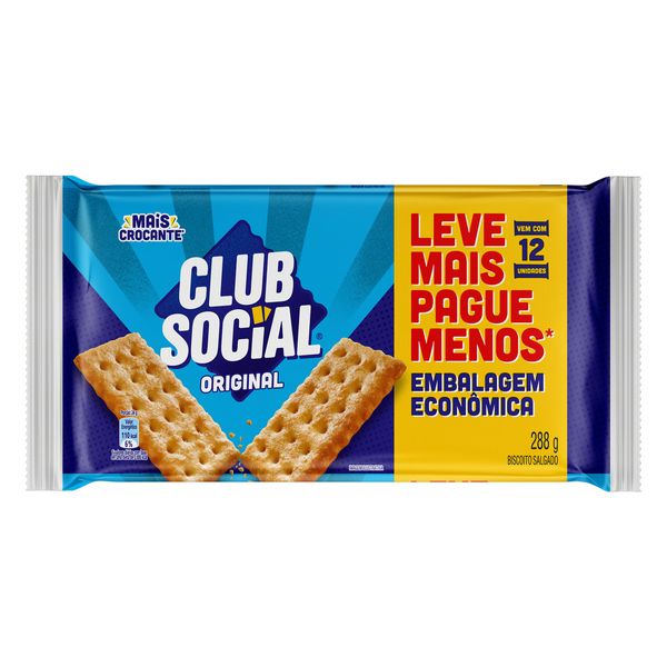 Biscoito CLUB SOCIAL Original Pacote 288g Emb Econômica Leve Mais Pague Menos