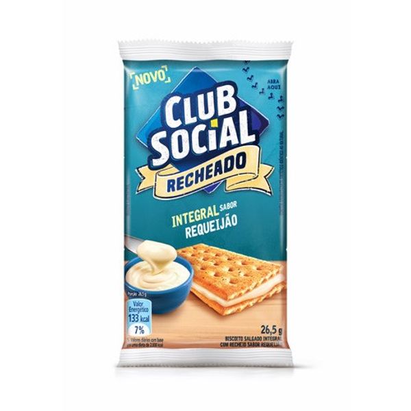 Biscoito CLUB SOCIAL Integral Requeijão Pacote 26,5g Biscoito CLUB SOCIAL Integral Requeijão Pacote 26,5g