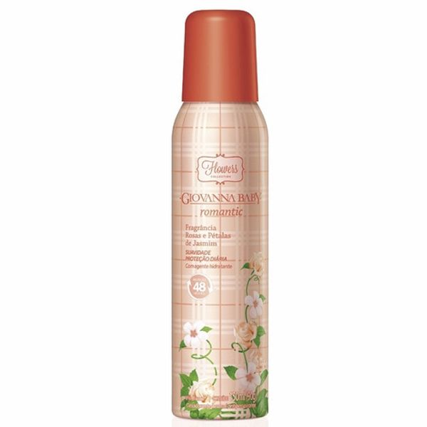 Desodorante Aerosol GIOVANNA BABY Romantic Rosas e Petalas de Jasmim Frasco 150ml