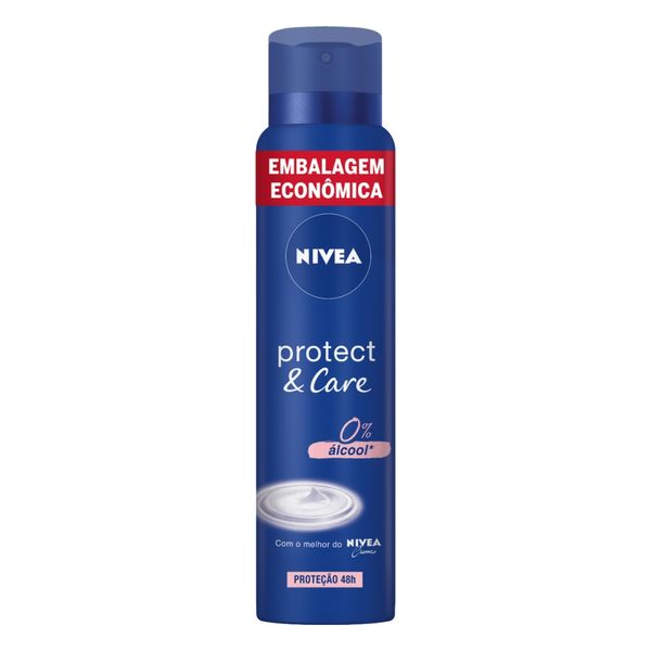 Desodorante Antitranspirante Aerosol Protect & Care NÍVEA Embalagem Econômica 200ml