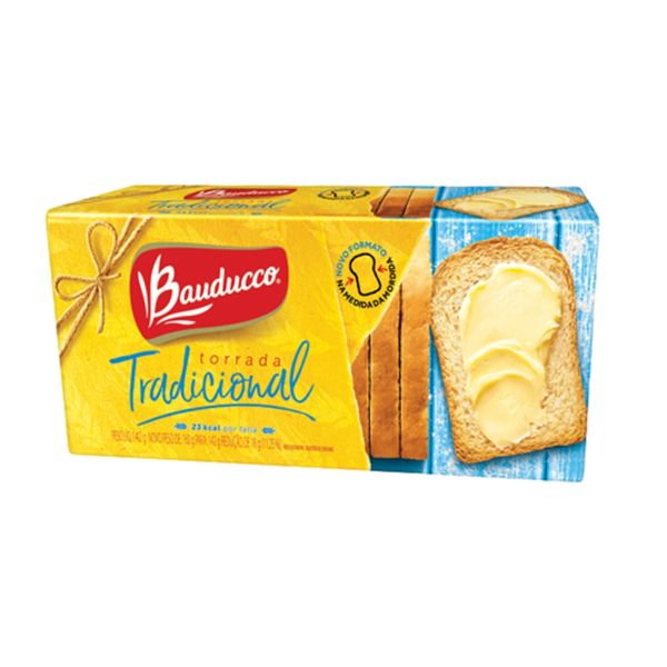 Torrada BAUDUCCO Tradicional Pacote 142g Torrada BAUDUCCO Tradicional Pacote 142g