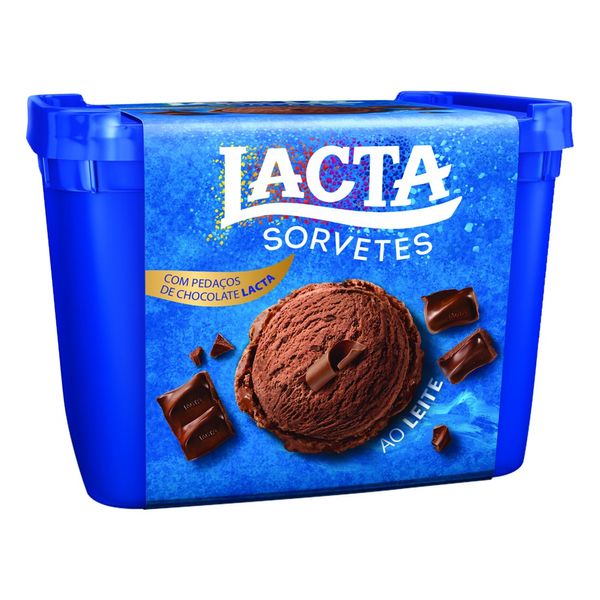 Sorvete Chocolate ao Leite LACTA Pote 1,5L
