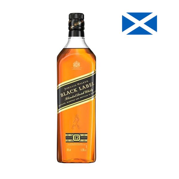 Whisky Scotch JOHNNIE WALKER Black Label 12 Anos Garrafa 1L