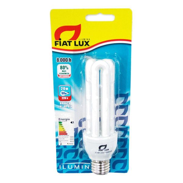 Lâmpada Fluorescente Compacta 20w 3u 127v Fiat Lux