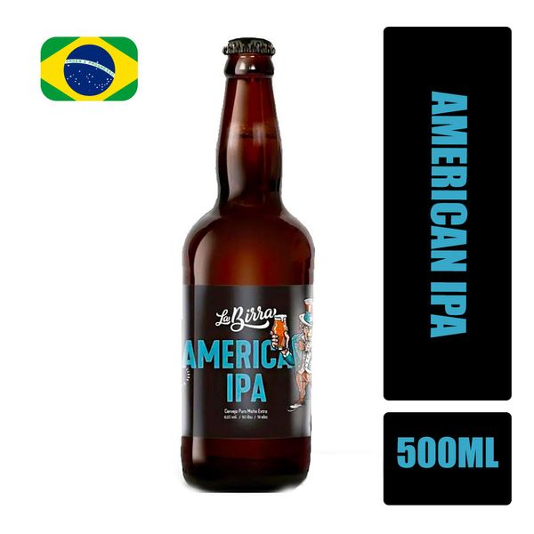 Cerveja LA BIRRA American India Pale Ale Garrafa 500ml