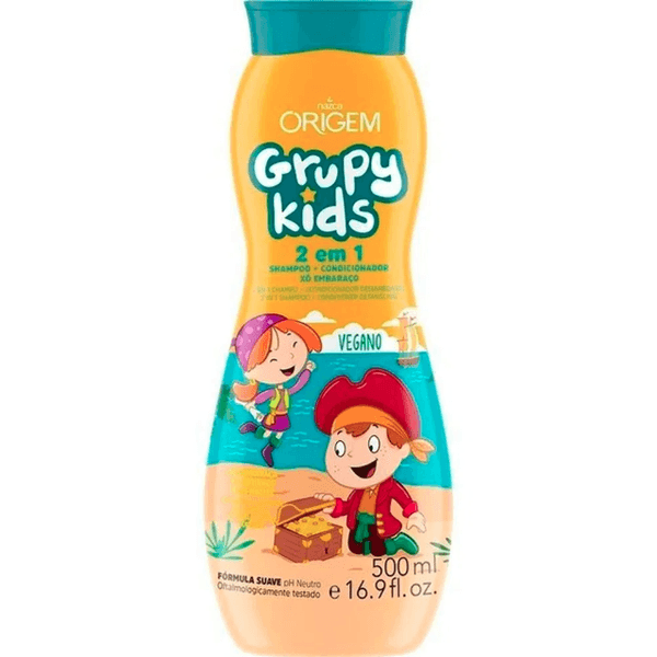 Shampoo Infantil ORIGEM Grupy Kids 2x1 Xô Embaraço 500ml