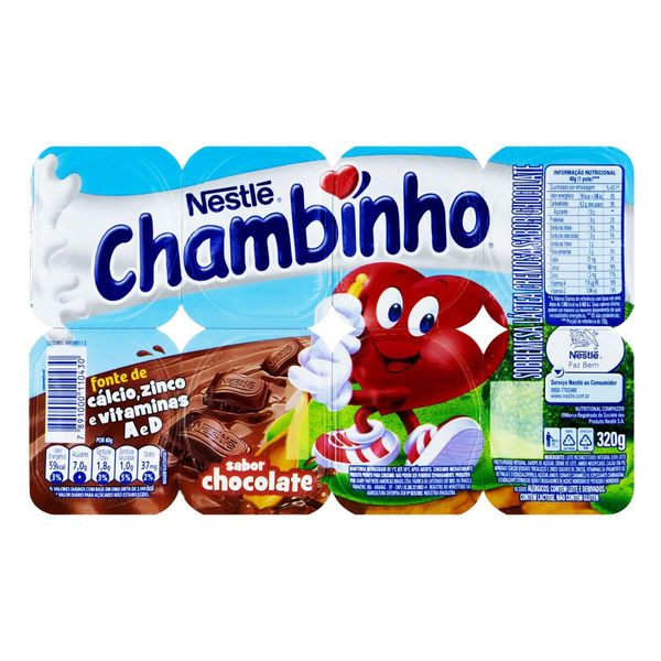 Iogurte Nestle Chocolate Chambinho Pacote 320g
