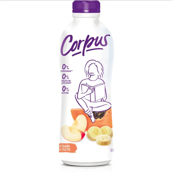Iogurte Líquido Corpus Vitamina de Frutas Garrafa 850g