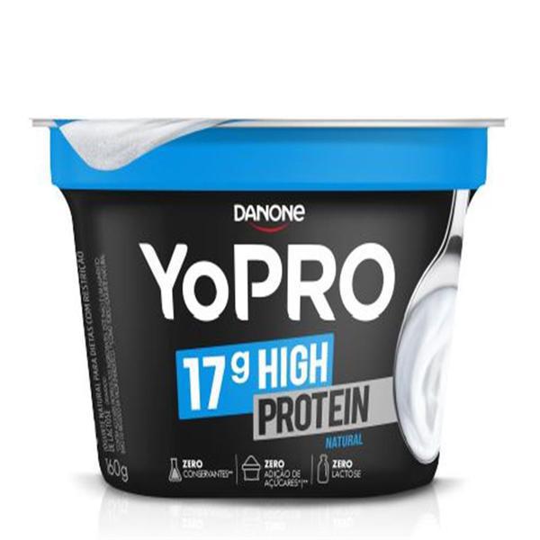 Iogurte DANONE Yopro Desnatado Zero Lactose Natural Protein Pote 160g