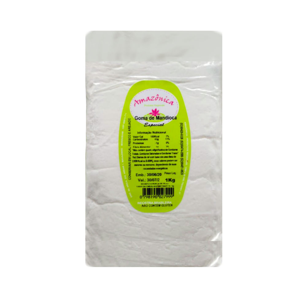 Goma de Mandioca AMAZÔNICA Pacote 1kg