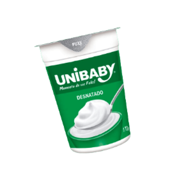 Iogurte Natural UNIBABY Desnatado Copo 170g